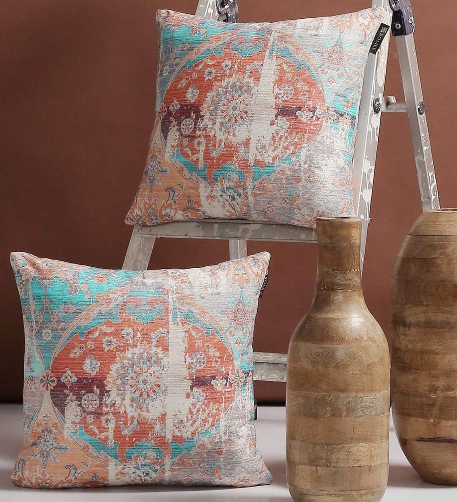 Multicolor - Patchwork Quilted Cushion Cover (16 x 16 in) 03