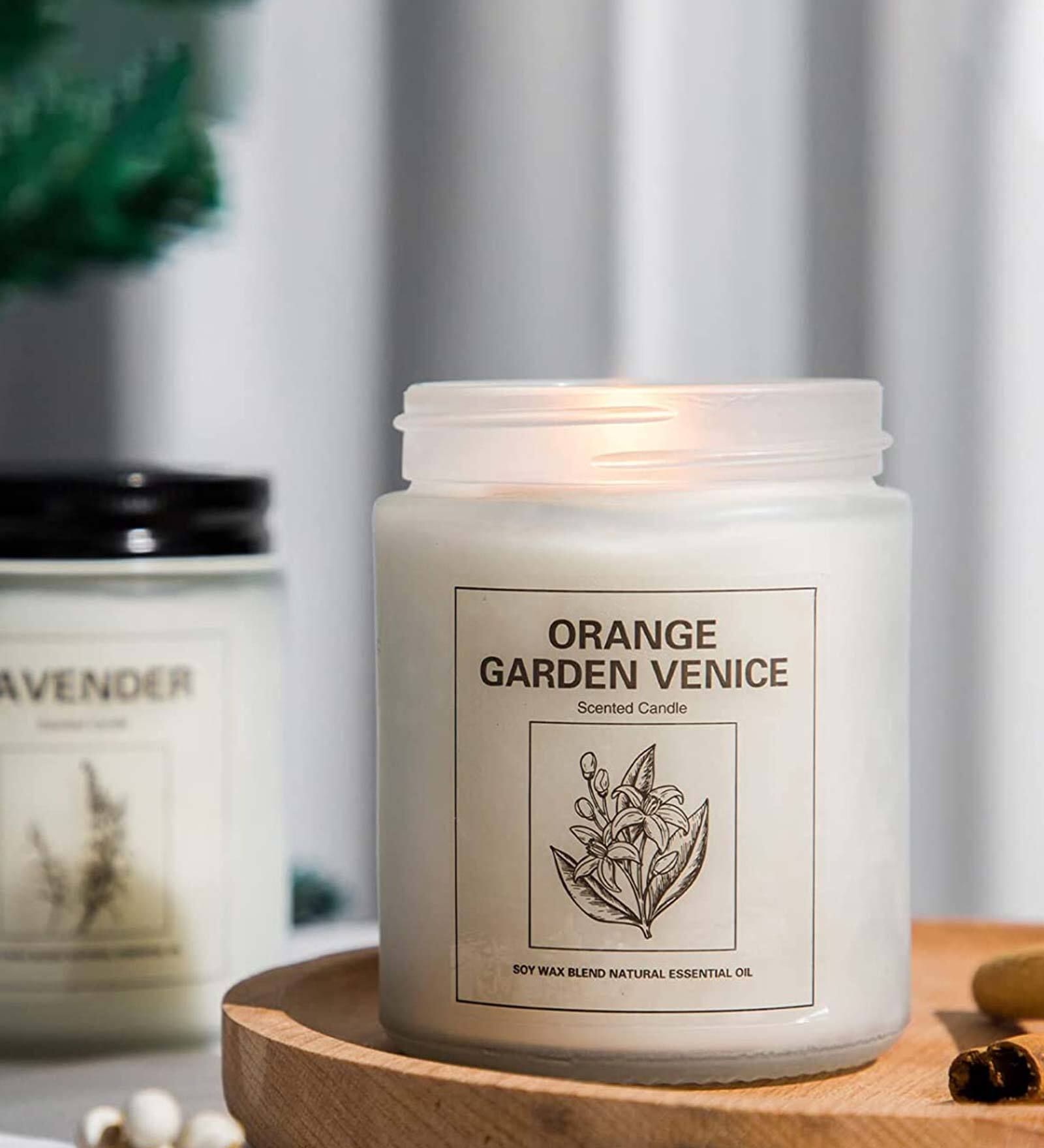 Buy Set Of 2 White Color Scented Glass Jar Candles By Aromatic Fables