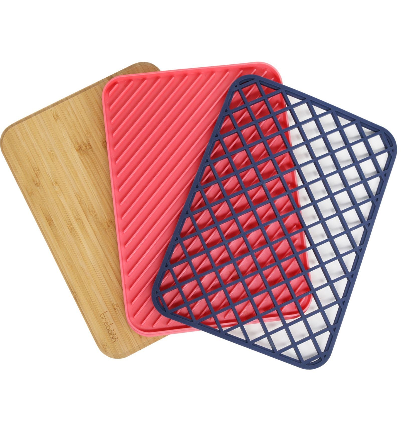 Set of 3 Chopping Board, Drainer and Trivet