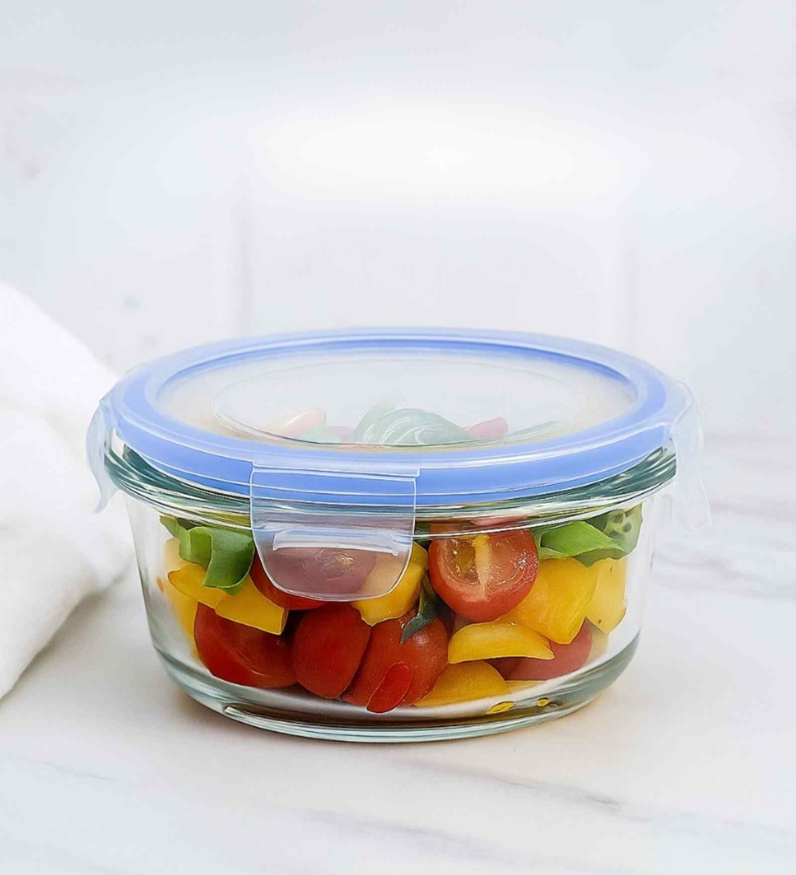 Set of 3 Crystal Lead Free Glass 370ml Lunch Box