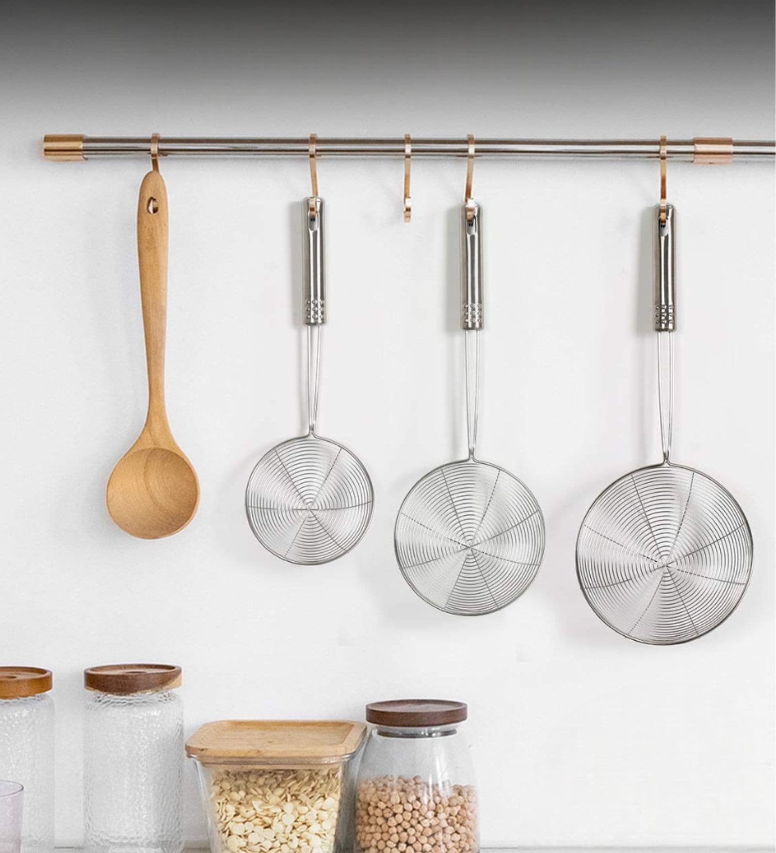 Set of 3 Stainless Steel Strainer Skimmer Ladle