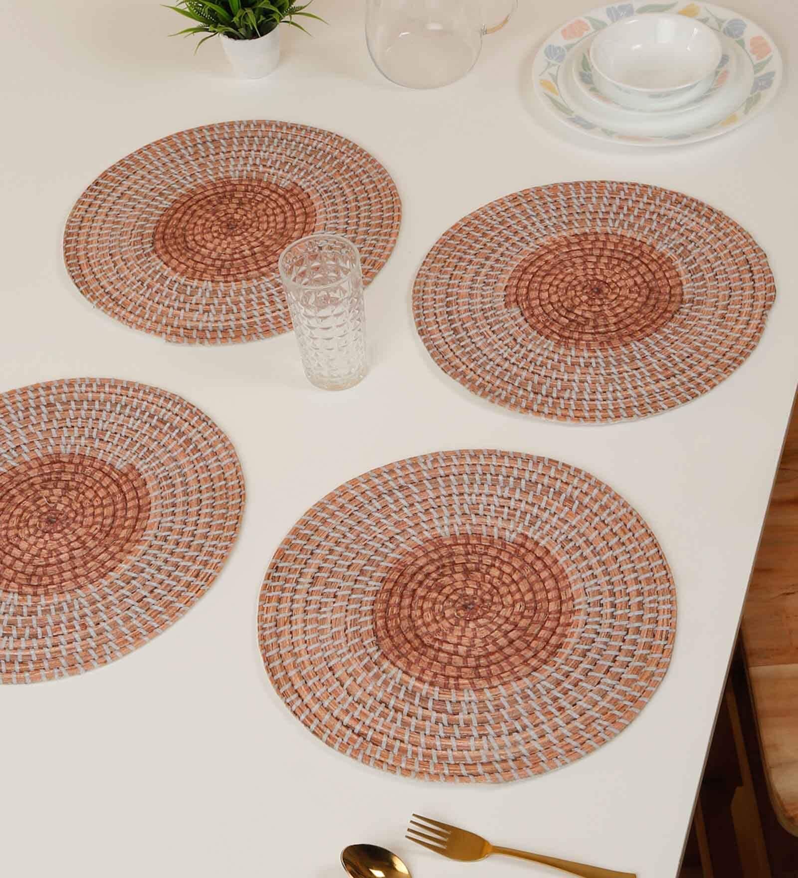 Set of 4 Pure Cotton Geometric Print Digitally Printed Table Runners