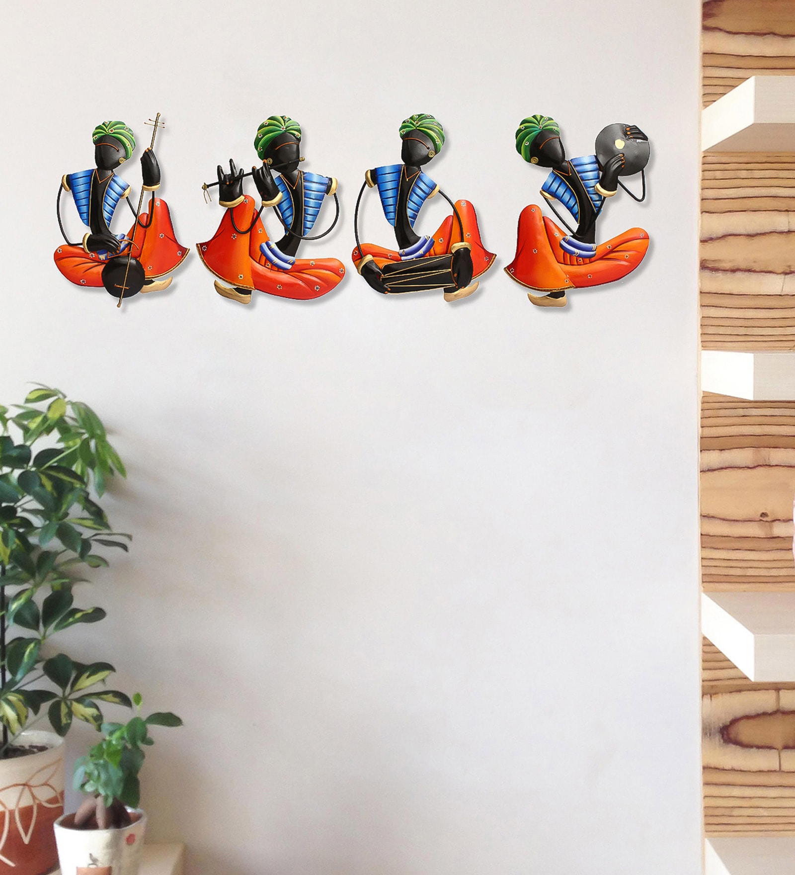 Orange Metal Decorative Wall Art