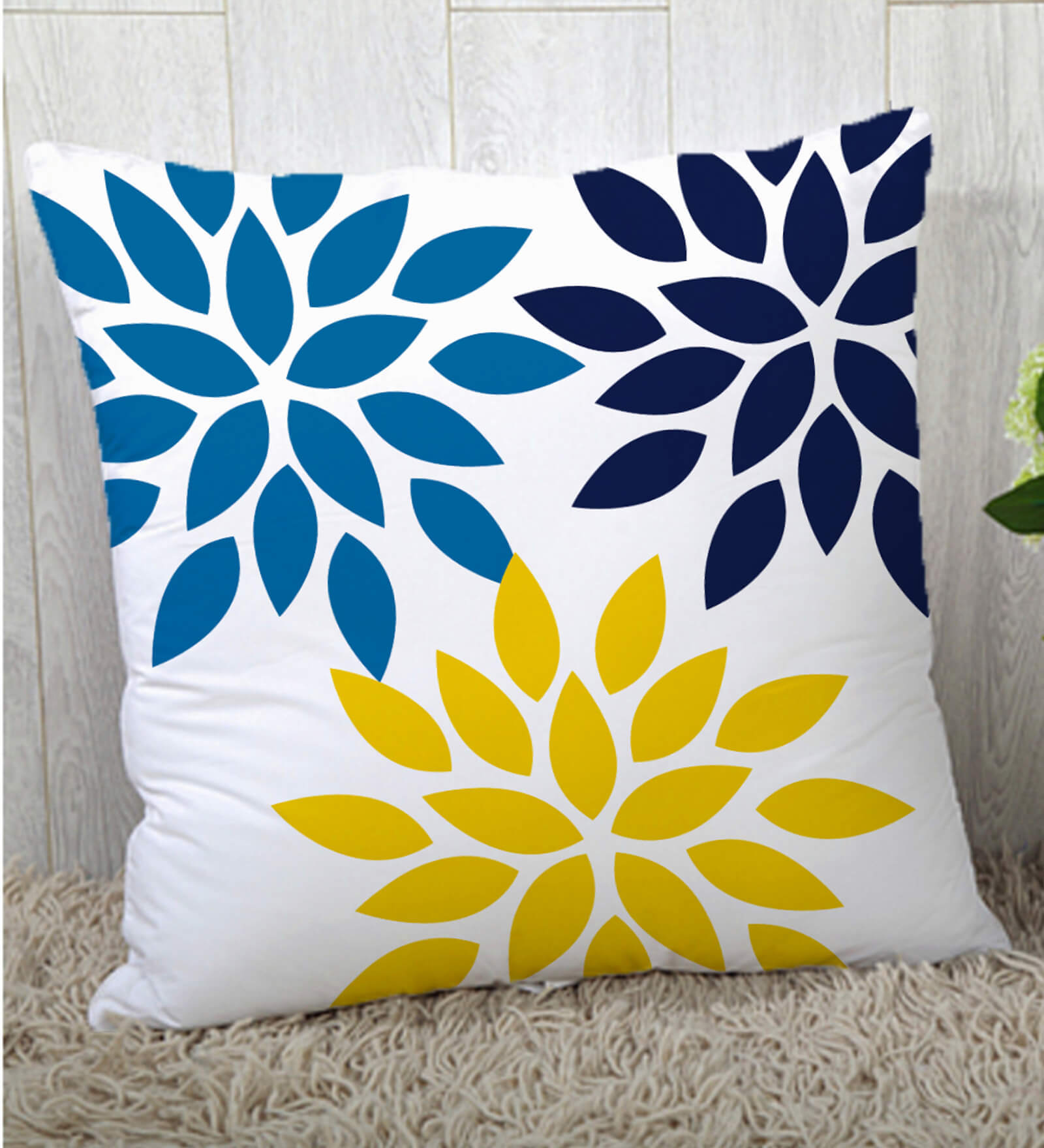 Buy Canvas Printed Cotton Abstract Pattern 16x16 Inch Cushion Covers