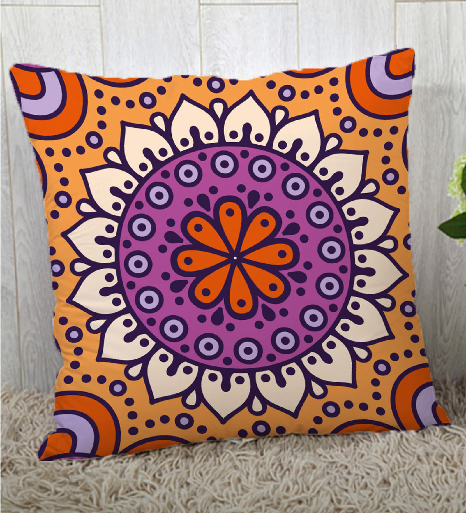 Buy Canvas Printed Cotton Abstract Pattern 16x16 Inch Cushion Covers ...