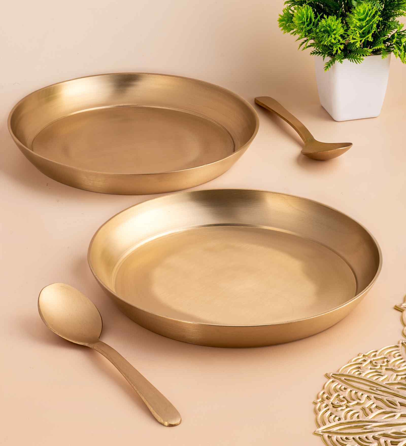 Set of 6 Bronze Maestro Breakfast Plate 8.2 Inch Weight 450gm