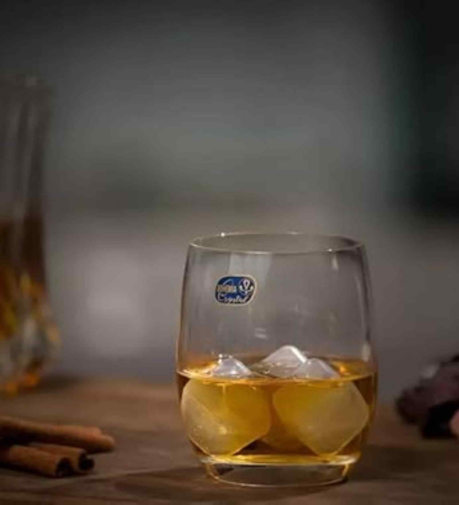 Set of 6 Crystal Lead Free Glass 300ml Whiskey Glasses