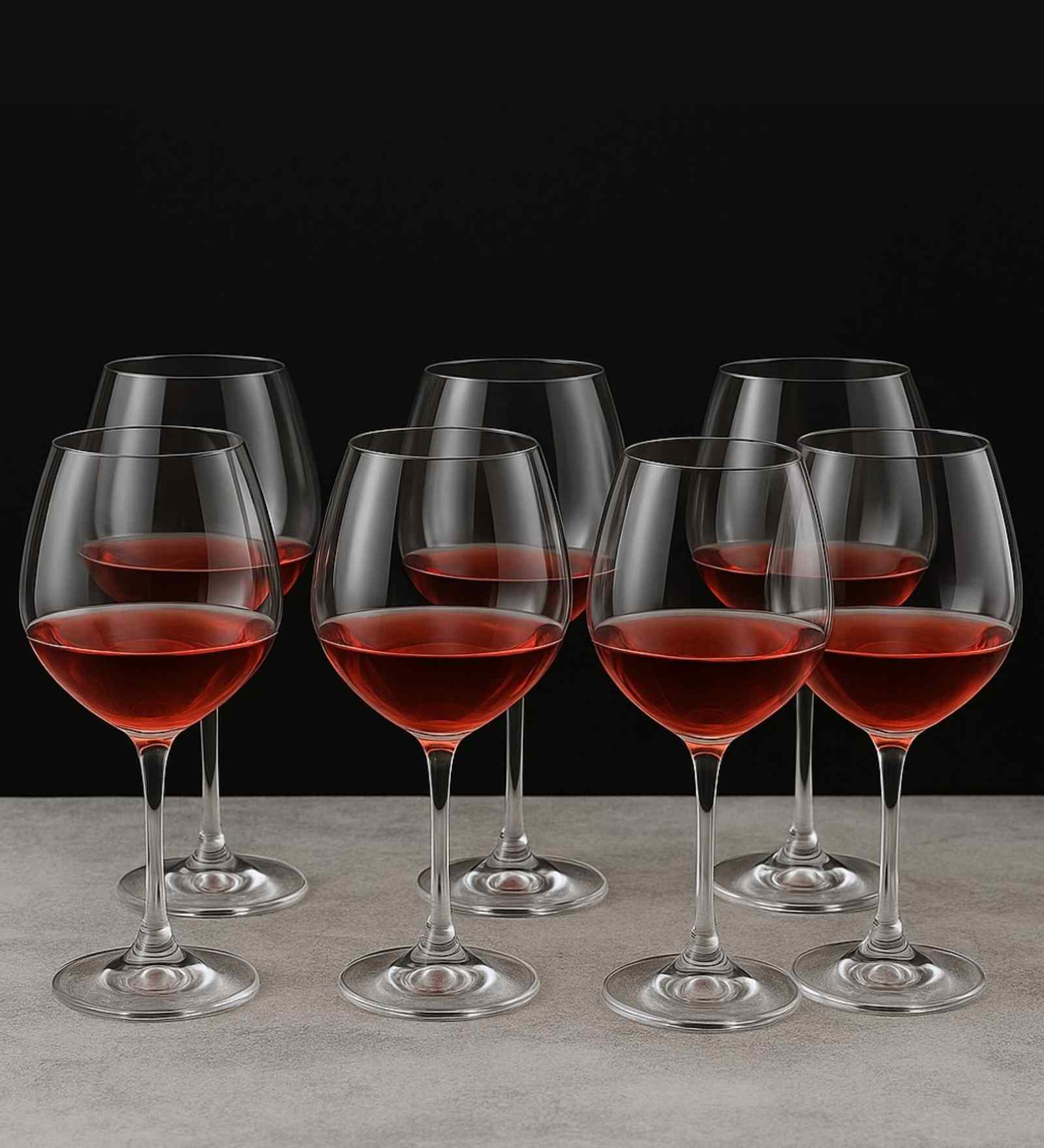 Set of 6 Crystal Lead Free Glass 680ml Cocktail Gin Golblets