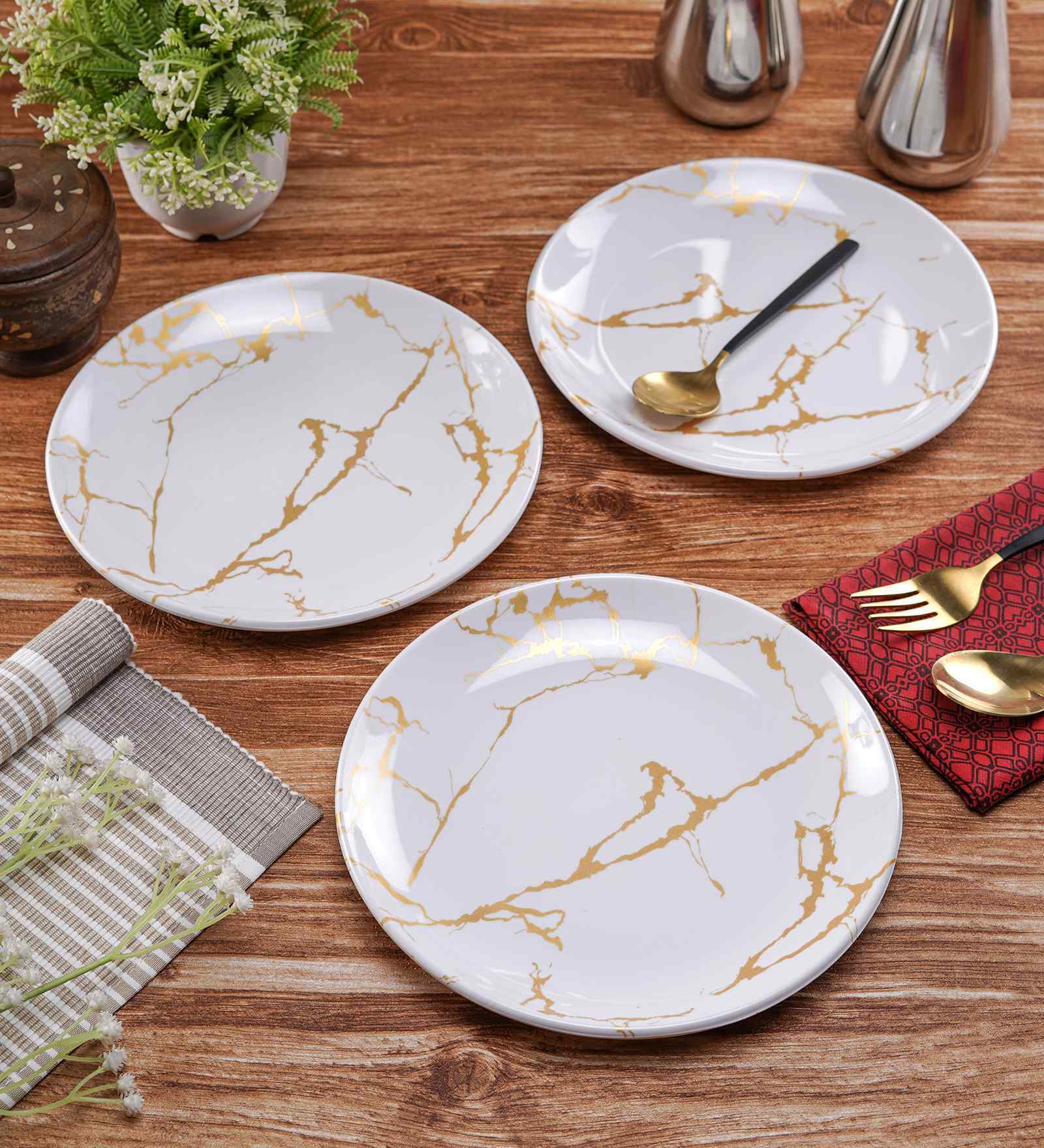 Set of 6 Melamine Quarter Plates