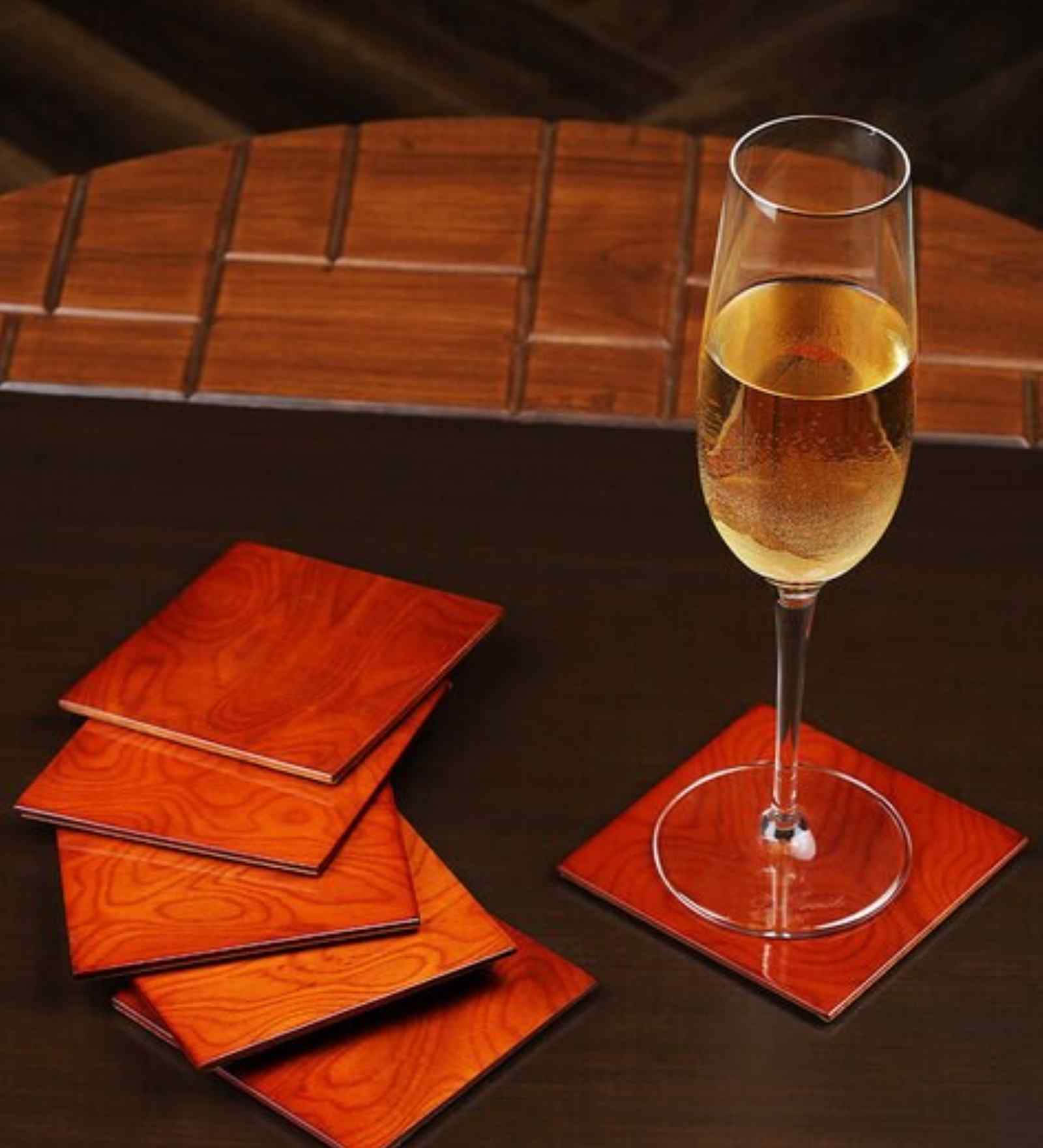 Set of 6 Transparent Crystal Lead Free Glass 230ml Champagne Glasses