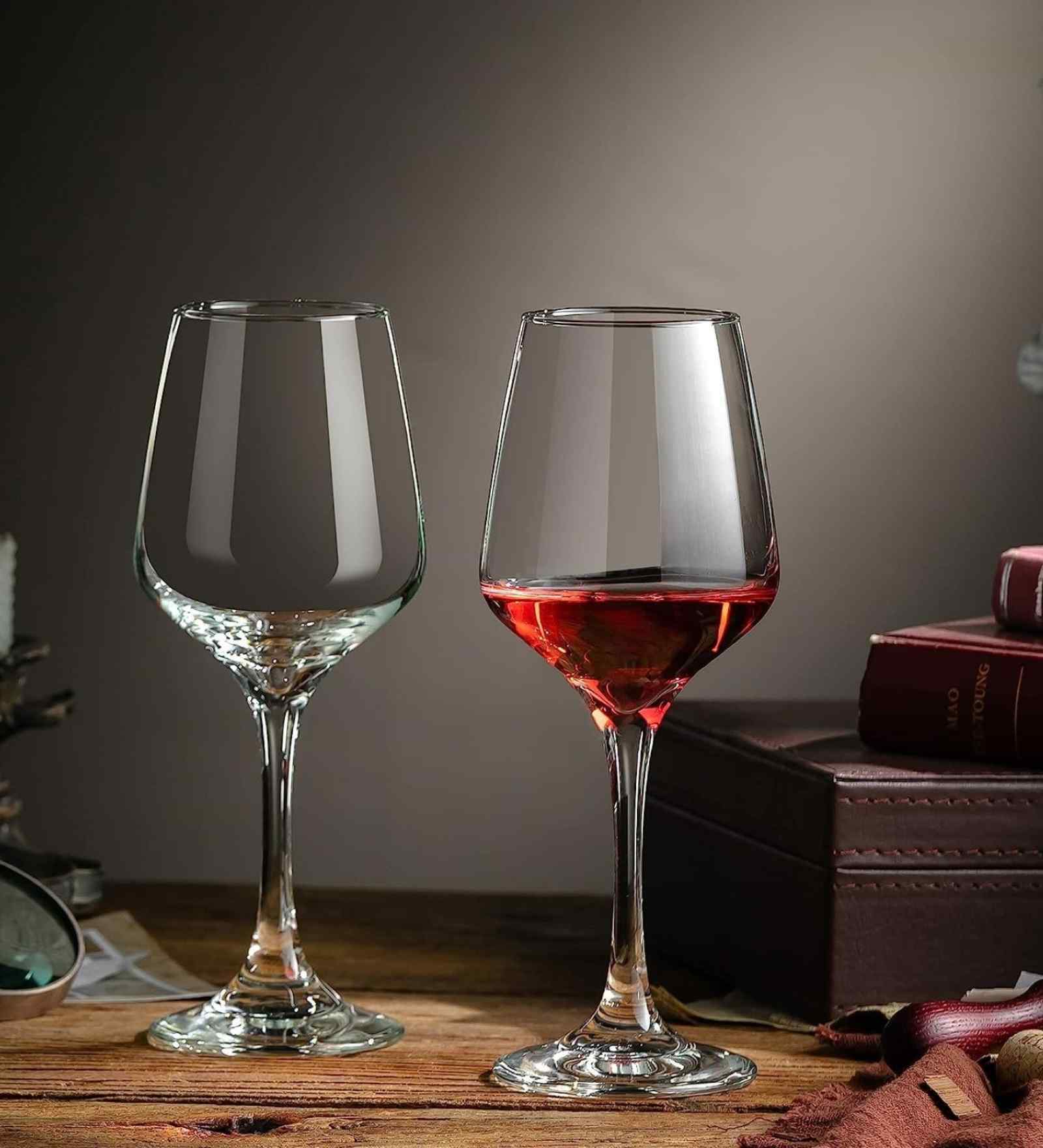 Set of 6 Transparent Crystal Lead Free Glass 250ml Wine Glasses