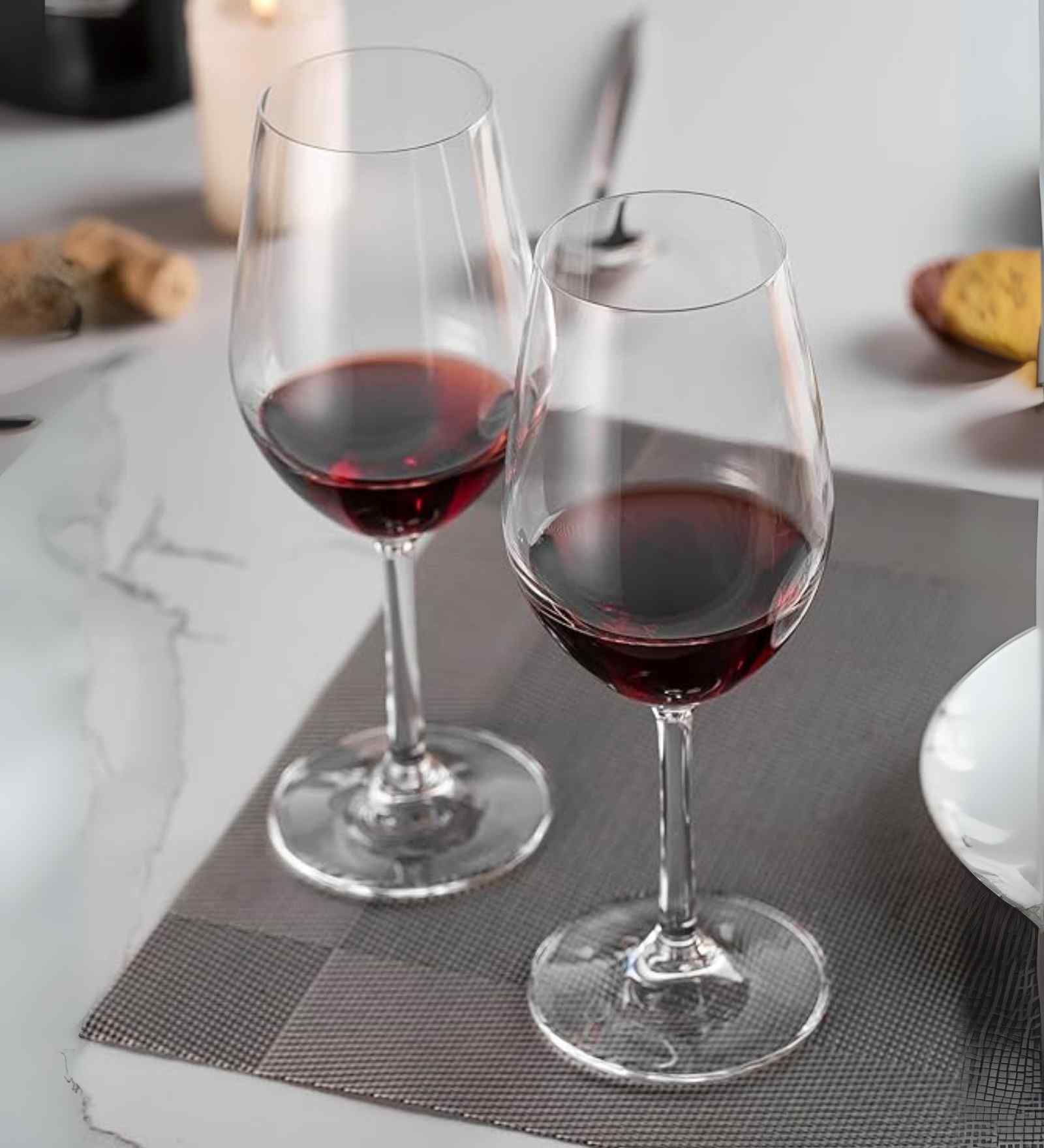 Set of 6 Transparent Crystal Lead Free Glass 350ml Wine Glasses