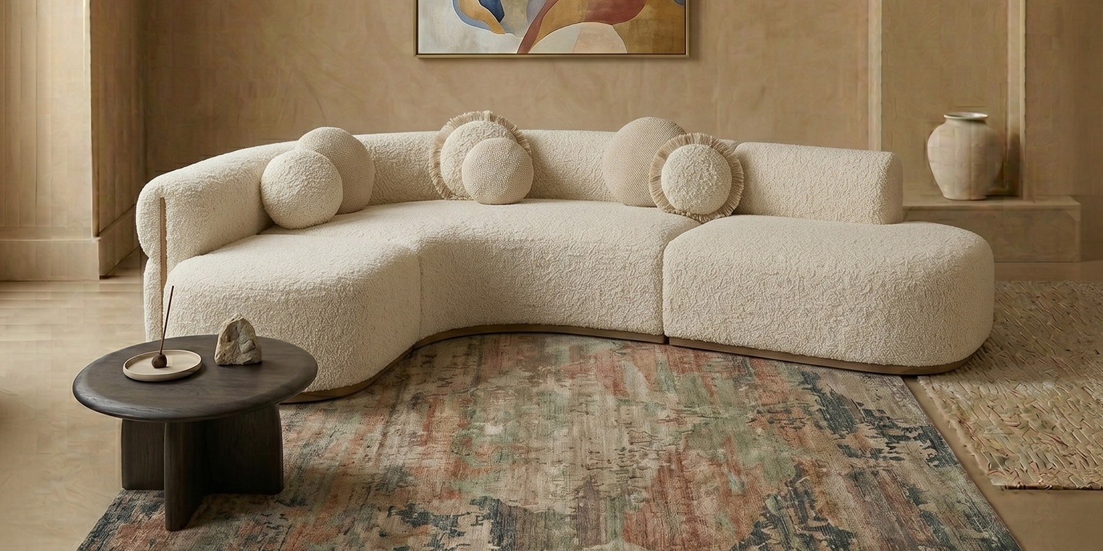 Sereno Rhs 3 Seater Sofa In Light Grey Colour