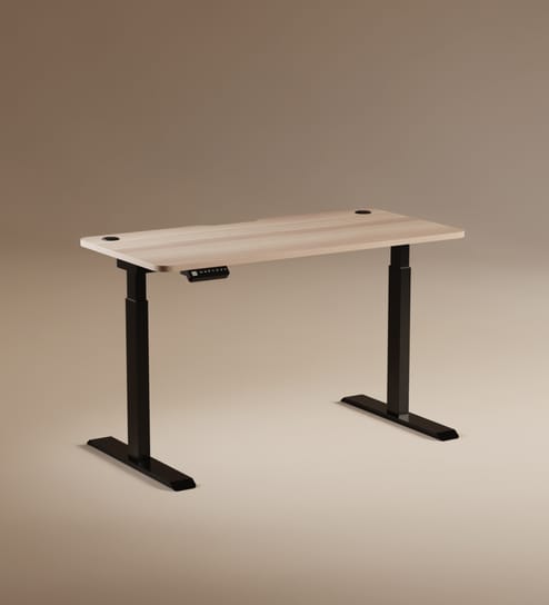 Se Desk Classic Height Adjustable Desk In Light Brown Finish (1500X750mm)