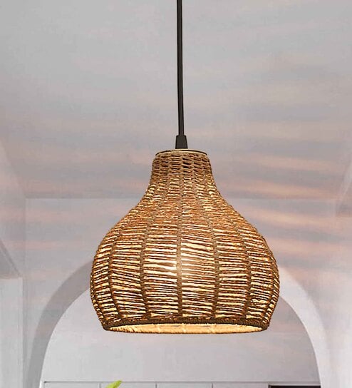 Seagrass Chandelier, Rattan Weaving Light Fixture, Rustic Pendant