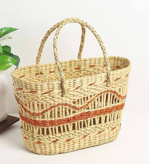 Seagrass Jali Shopping Basket