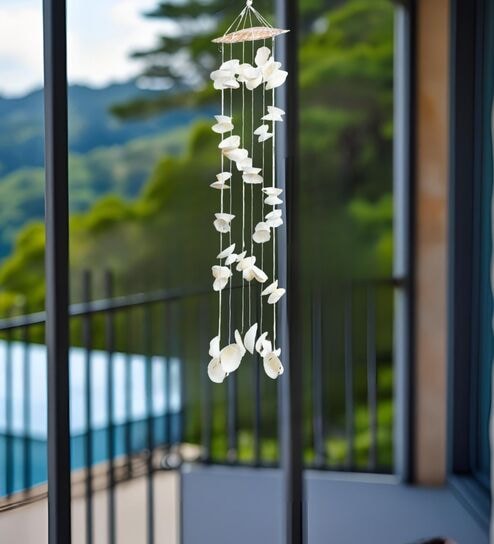 Seashells Wall Hanging White 1.35 ft Coastal Decor
