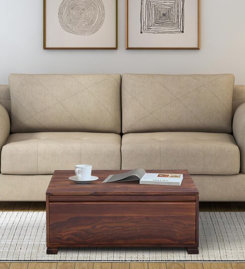 Segur Sheesham Wood Coffee Table In Provincial Teak