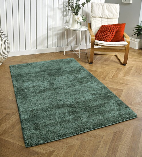luxe home international Seige Solid Microfiber 6 X 7 Feet Tufted Carpet-picture-20