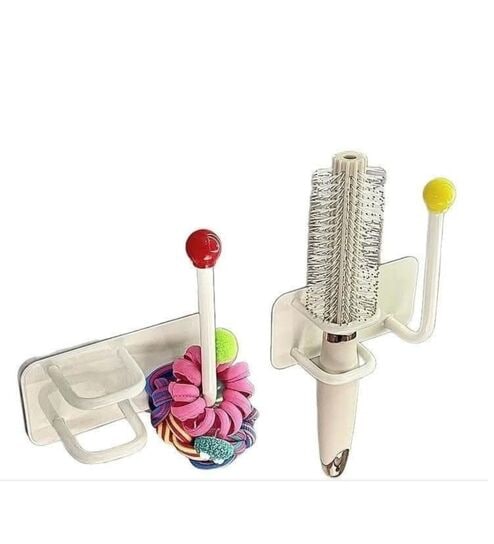 Self Adhesive Wall Mounted Headband Hook - No-Drill Wall Mounted Organizer, Space-Saving for Bathroom Storage for Toothbrushes, Hair Brushes, Jewelry