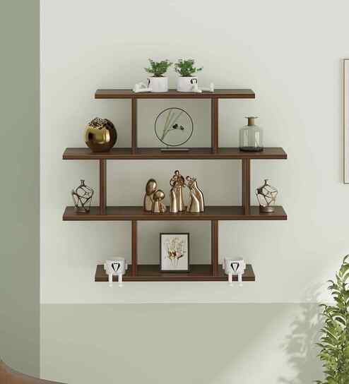 Senara Bookshelf  In Brown Maple Finish