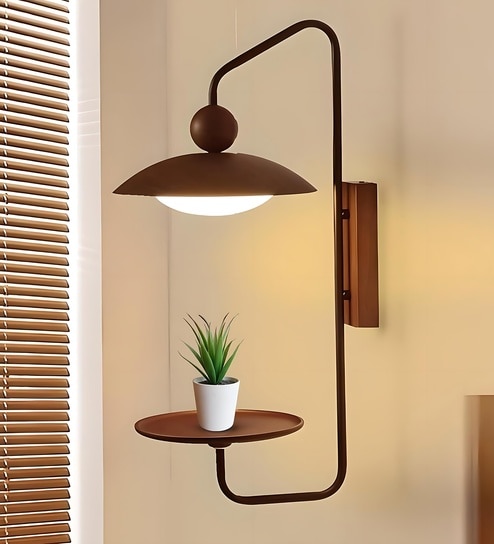 Sepia Modern LED Wall Lamp | Single Color Mode  Warm White | Decorative Bedroom, Living Room | Premium Built | 1Year Warranty (Decoration Item Doesn't Include)