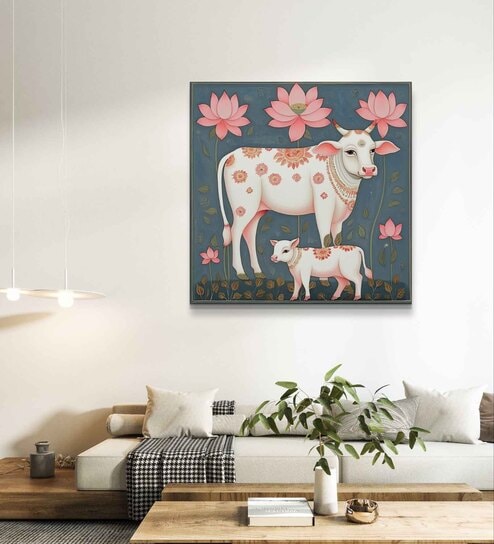 Serene Cow 004 20inx16in Gallery Wrap Canvas Painting