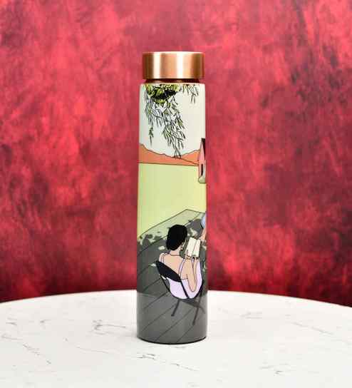 Serene Meadow Copper Bottle