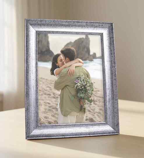 Antique Silver Grey Pvc 6X8 Inch Single Photo Frames