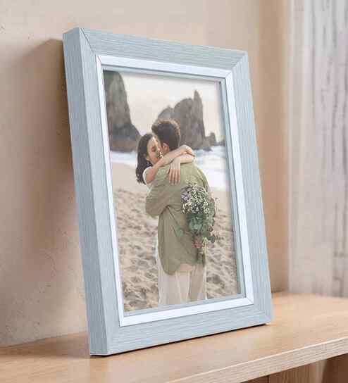 Grey & White Pvc 5X7 Inch Single Photo Frames