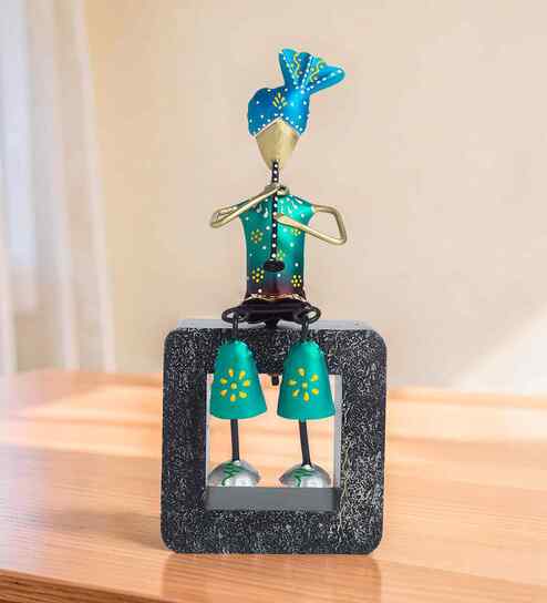 Multicolour Iron Hanging Legs Musician Decor