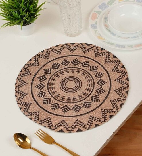 Set of 1 Pure Cotton Geometric Print Digitally Printed Table Runner