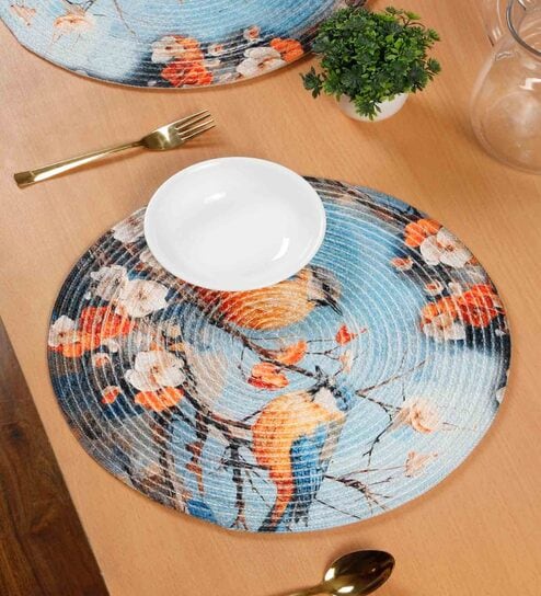 Set of 1 Pure Cotton Geometric Print Digitally Printed Table Runner