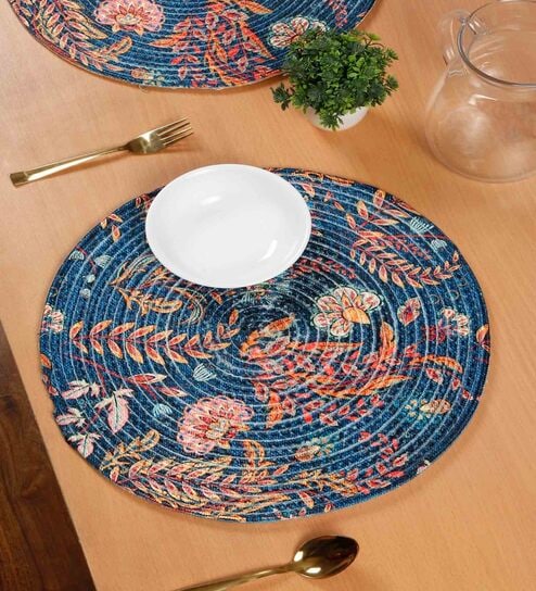 Set of 1 Pure Cotton Geometric Print Digitally Printed Table Runner
