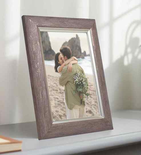 Taupe Pvc 5X7 Inch Single Photo Frames