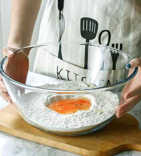 Set of 1 Transparent Crystal Lead Free Glass 800ml Serving Bowls