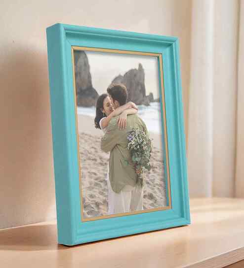 Turquoise Blue Pvc 5X7 Inch Single Photo Frames