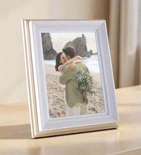 White & Beige Pvc 5X7 Inch Single Photo Frames