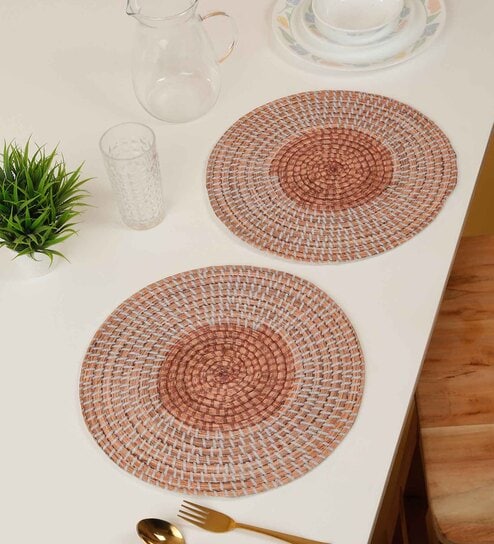 Set of 2 Pure Cotton Geometric Print Digitally Printed Table Runners
