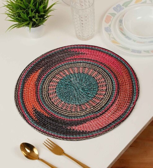 Set of 2 Pure Cotton Geometric Print Digitally Printed Table Runners