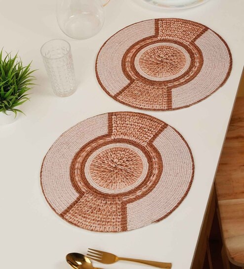 Set of 2 Pure Cotton Geometric Print Digitally Printed Table Runners