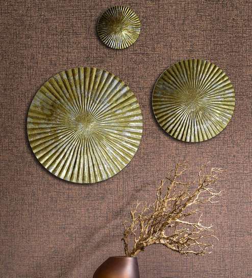 Buy Gold Wrought Iron Decorative Wall Art By Craftter Online