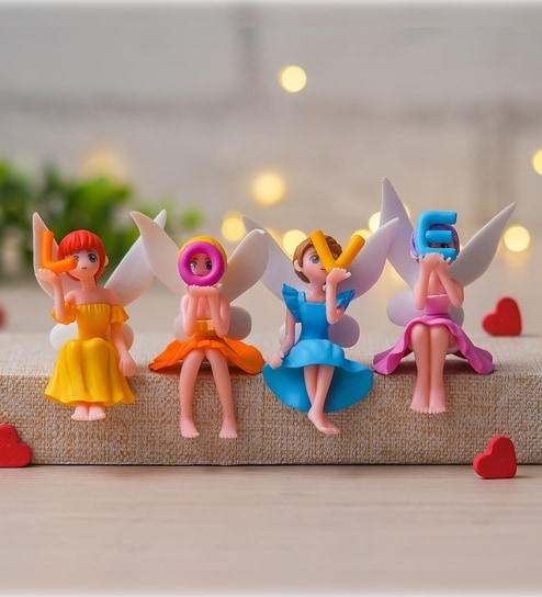 Set of 4 Fairies with Love Miniatures Valentine Gift