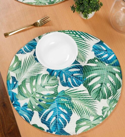 Set of 4 Pure Cotton Geometric Print Digitally Printed Table Runners