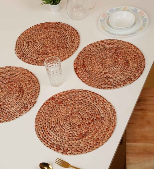 Set of 4 Pure Cotton Geometric Print Digitally Printed Table Runners