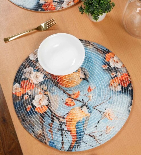 Set of 4 Pure Cotton Geometric Print Digitally Printed Table Runners