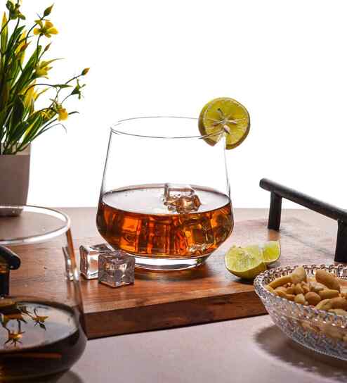 Set of 6 Barel Shaped Water juice Glass