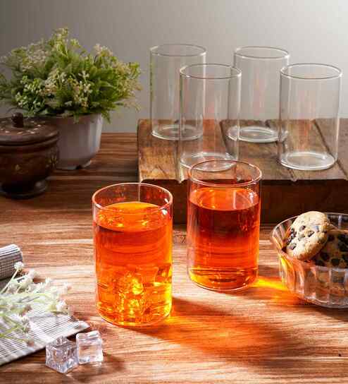 Set of 6 Borosilicate Water Gass