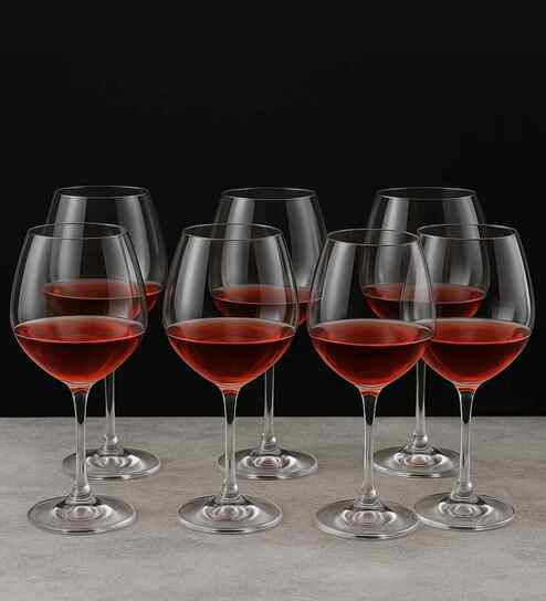 Set of 6 Crystal Lead Free Glass 680ml Cocktail Gin Golblets