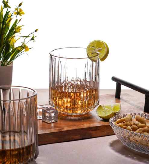 Set of 6 Liner Shaped Water Juice Glass